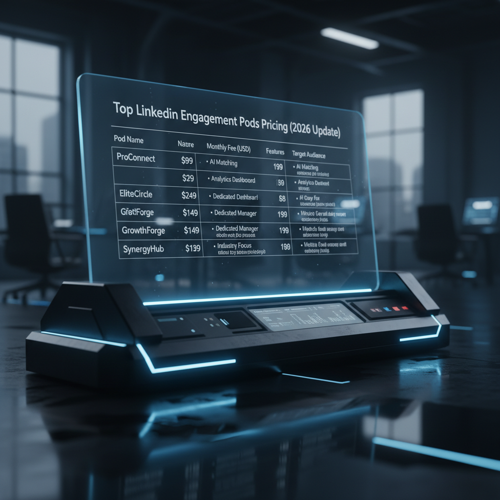 Visual representation related to LinkedIn engagement pod pricing options
